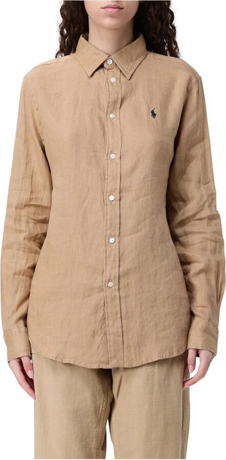 Polo Ralph Lauren Loose fit overhemdblouse van puur linnen met knoopsluiting - Foto 7