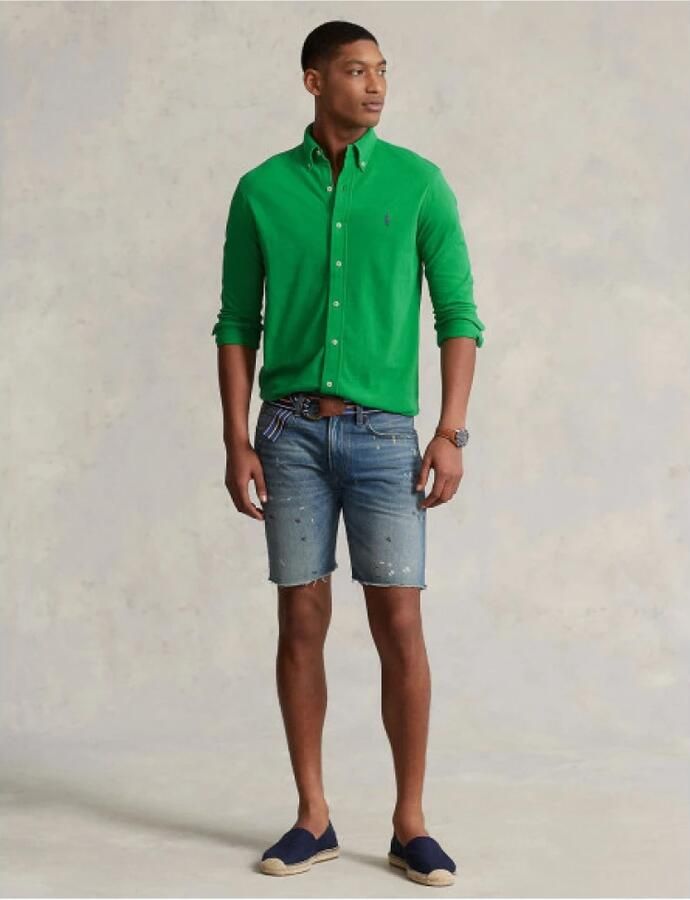 Polo Ralph Lauren Custom fit linnen overhemd met labelstitching - Foto 3