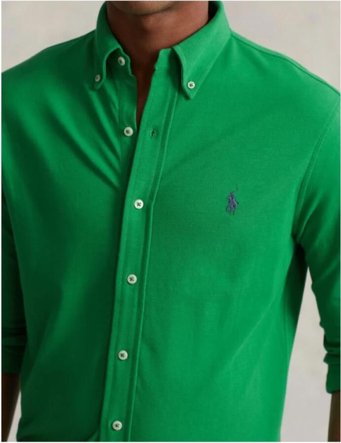 Polo Ralph Lauren Custom fit linnen overhemd met labelstitching