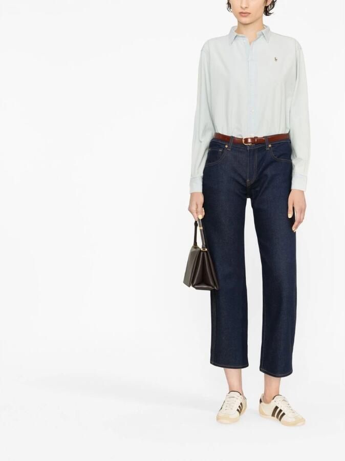 Polo Ralph Lauren Klassieke Polo Shirt Blauw Geborduurde Pony Green Dames - Foto 3