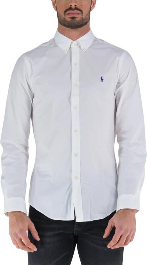 Polo Ralph Lauren Witte Stretch-Katoenen Overhemd met Polo Pony Motief White Heren - Foto 12