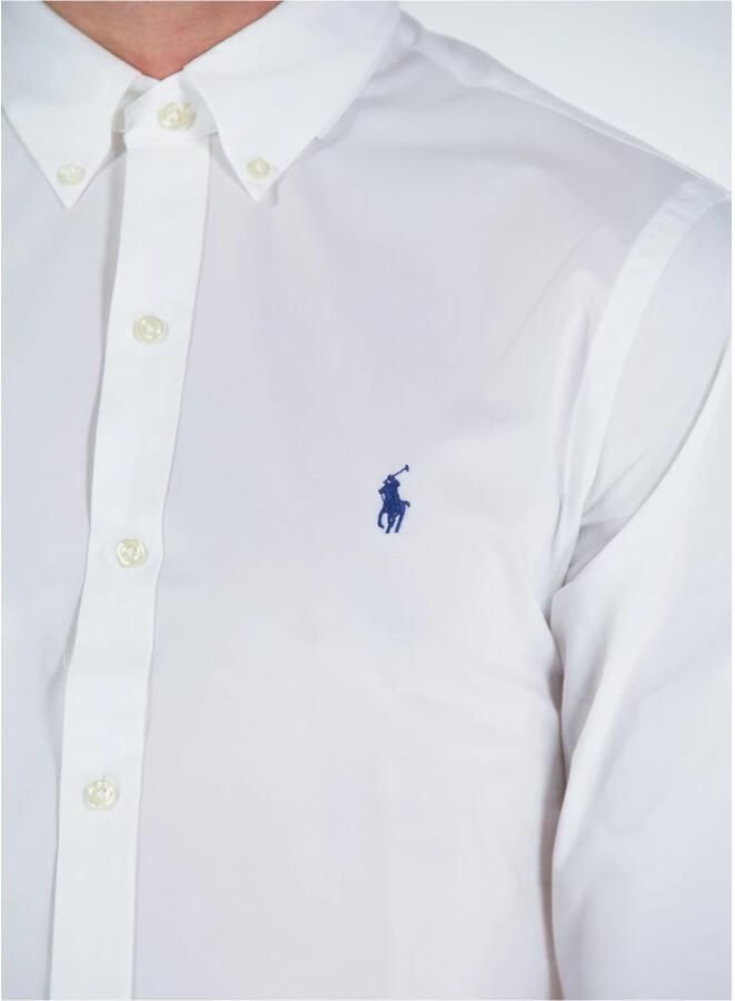Polo Ralph Lauren Witte Stretch-Katoenen Overhemd met Polo Pony Motief White Heren - Foto 3