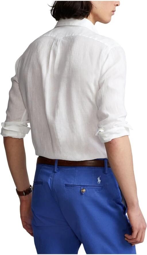 Polo Ralph Lauren Slim fit vrijetijdsoverhemd van linnen met opstaande kraag - Foto 8