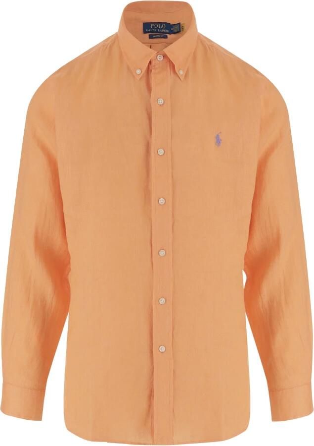 Polo Ralph Lauren Linnen overhemd met knoopsluiting en logo Orange Heren - Foto 2