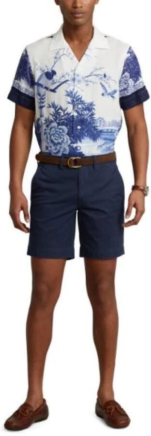 Polo Ralph Lauren Donkerblauwe Katoenen Shorts Regular Fit Blue Heren - Foto 4