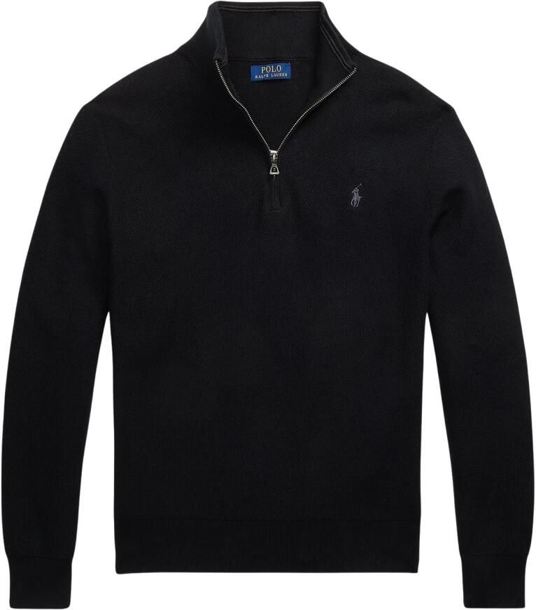 Polo Ralph Lauren Mesh-Gebreide Katoen Quarter-Zip Sweater Black Heren - Foto 3