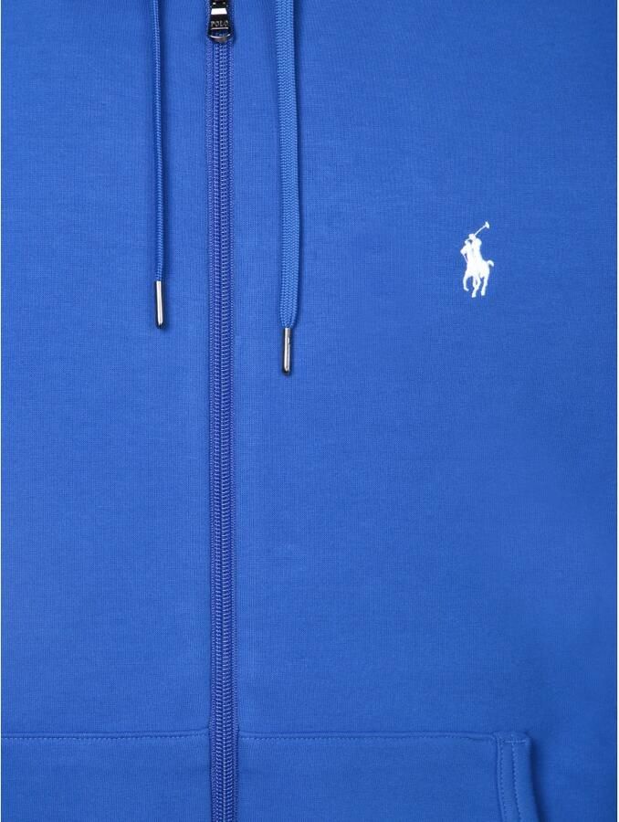 Polo Ralph Lauren Moderne Zip Hoodie met Geborduurd Logo Blue Heren