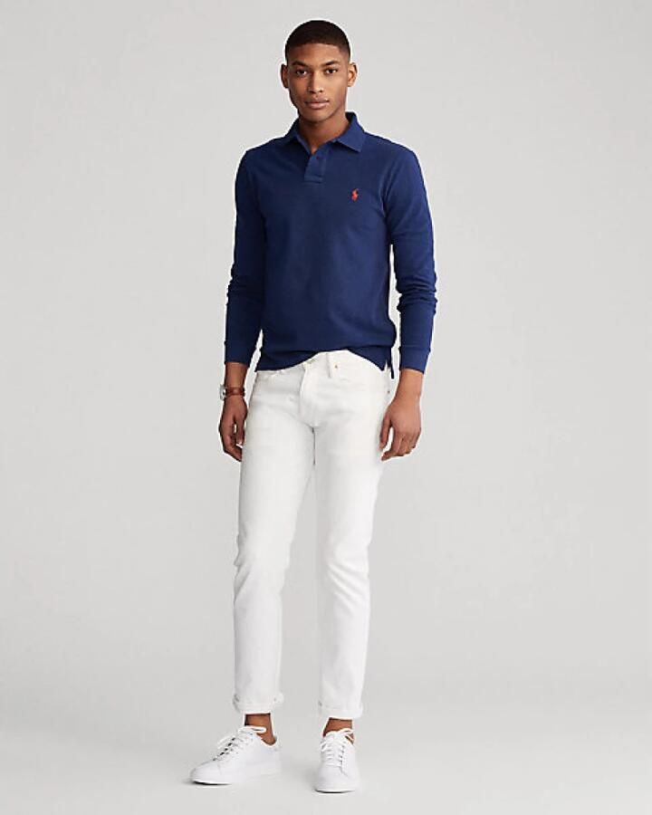 Polo Ralph Lauren Polo Shirt Lange Mouw POLO AJUSTE DROIT EN COTON BASIC MESH LOGO PONY PLAYER - Foto 6