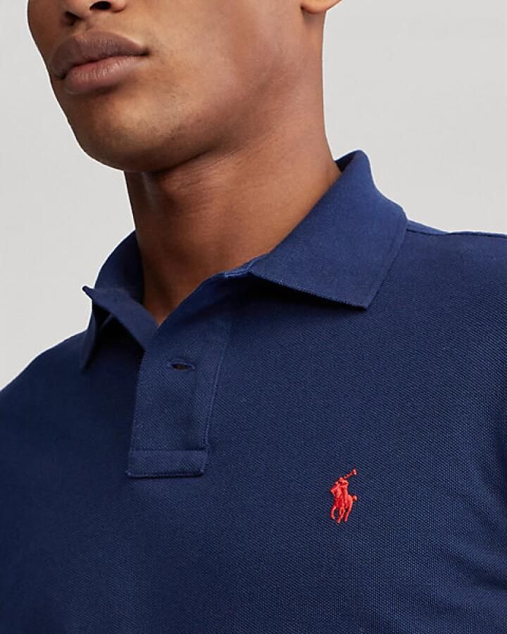 Polo Ralph Lauren Polo Shirt Lange Mouw POLO AJUSTE DROIT EN COTON BASIC MESH LOGO PONY PLAYER - Foto 8