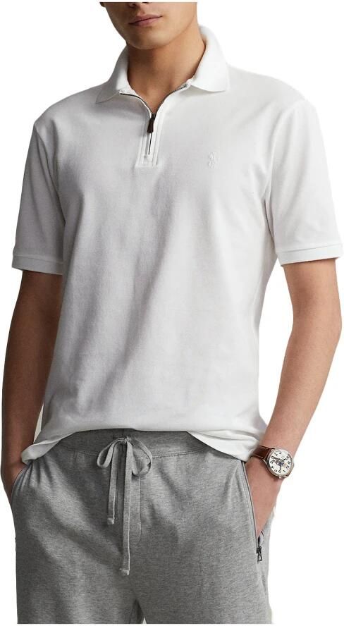 Polo Ralph Lauren Poloshirt met logostitching en ritssluiting - Foto 4