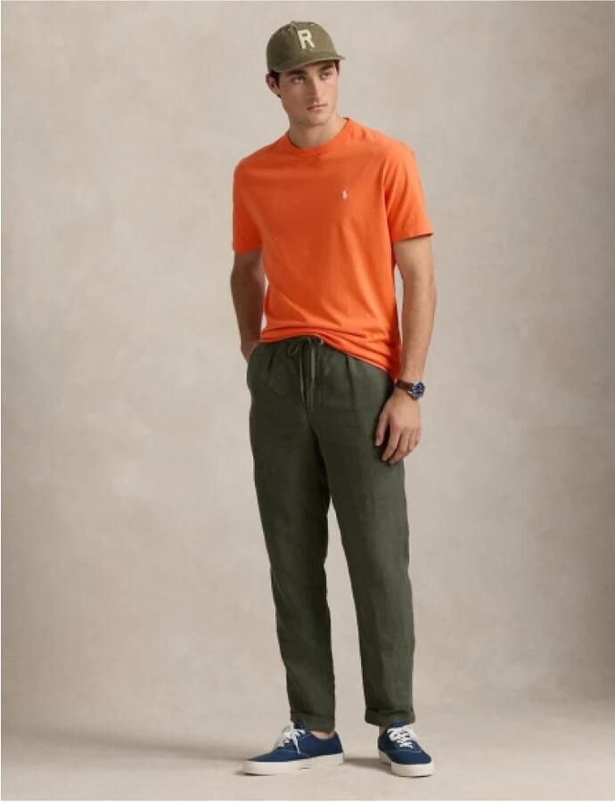 Polo Ralph Lauren Custom slim fit T-shirt van puur katoen met labelstitching - Foto 3