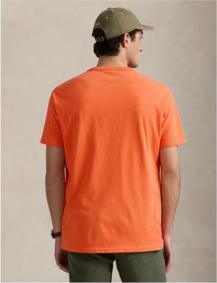 Polo Ralph Lauren Custom slim fit T-shirt van puur katoen met labelstitching