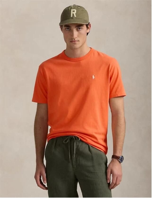 Polo Ralph Lauren Custom slim fit T-shirt van puur katoen met labelstitching - Foto 4