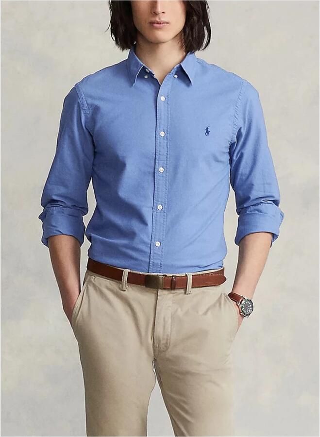 Polo Ralph Lauren Slim fit vrijetijdsoverhemd in denim-look - Foto 4