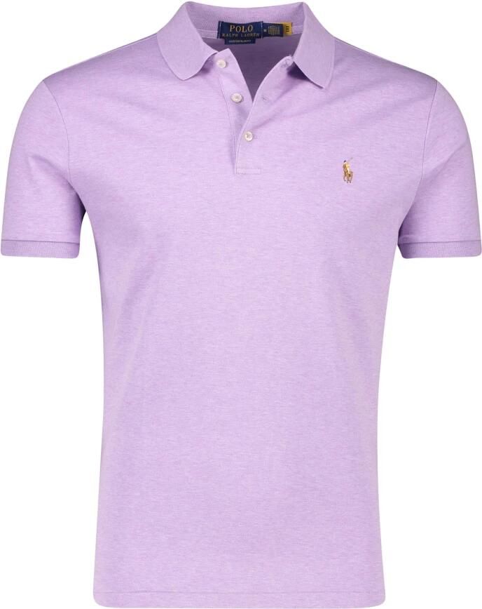 Polo Ralph Lauren Paarse slim fit polo met korte mouw Purple Heren