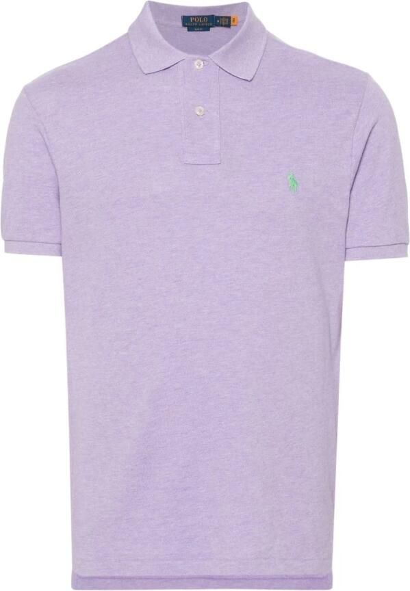Polo Ralph Lauren Paarse poloshirt met korte mouwen Purple Heren