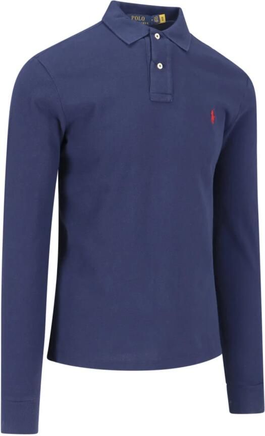 Polo Ralph Lauren Polo Shirt Lange Mouw POLO AJUSTE DROIT EN COTON BASIC MESH LOGO PONY PLAYER - Foto 9