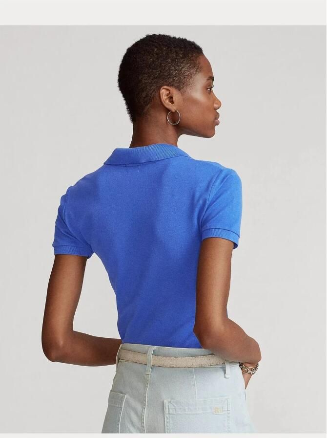 Ralph Lauren Blauw Polo Shirt met Iconisch Pony Borduurwerk voor Vrouwen Blue Dames - Foto 4