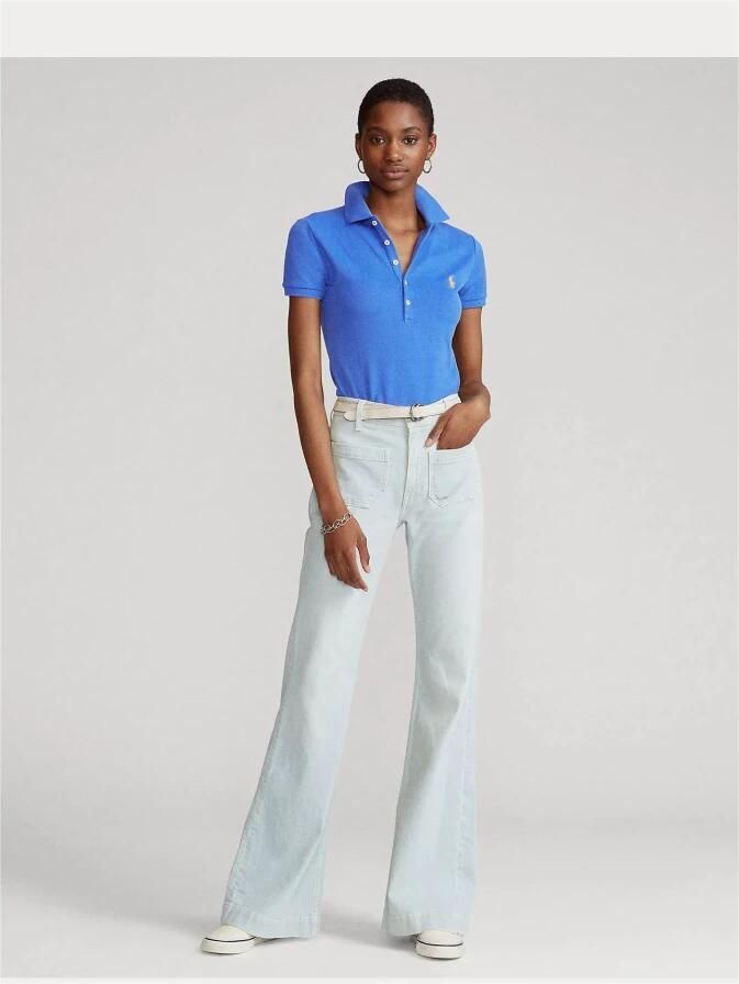 Ralph Lauren Blauw Polo Shirt met Iconisch Pony Borduurwerk voor Vrouwen Blue Dames - Foto 3