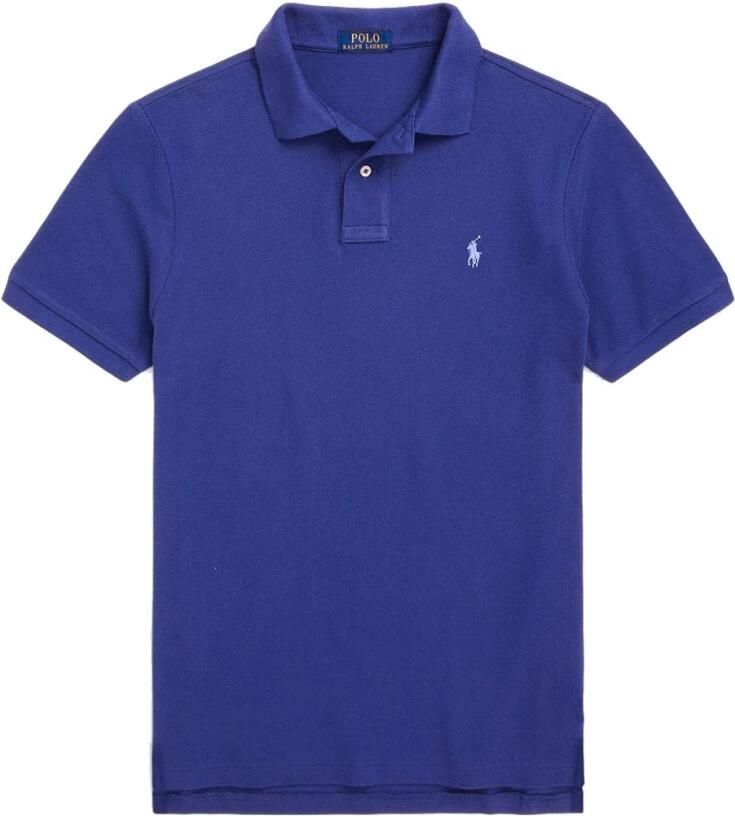 Polo Ralph Lauren Blauw Katoenen Polo Shirt Klassiek Logo Blue Heren