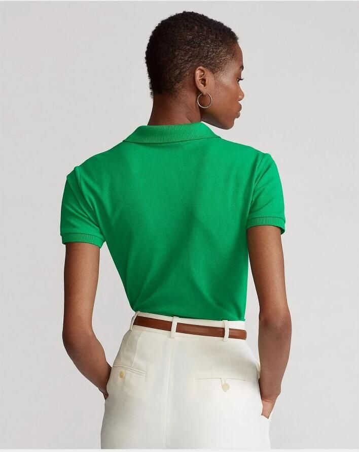 Polo Ralph Lauren Poloshirt van puur katoen met labelstitching model 'JULIE' - Foto 3