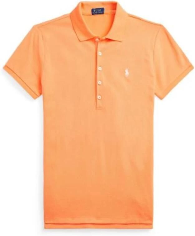 Polo Ralph Lauren Poloshirt van puur katoen met labelstitching model 'JULIE'