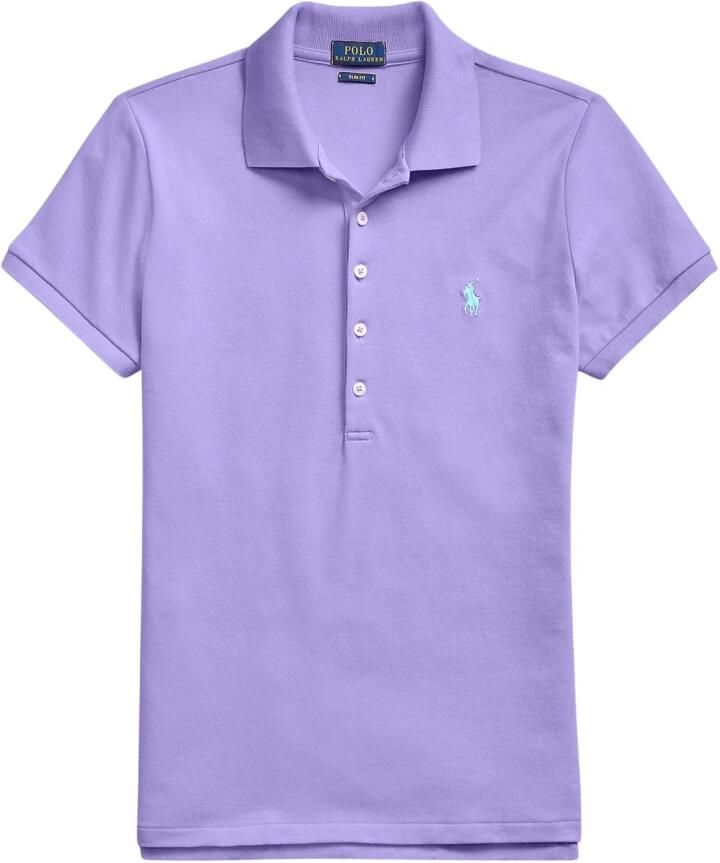 Polo Ralph Lauren Poloshirt van puur katoen met labelstitching model 'JULIE' - Foto 5