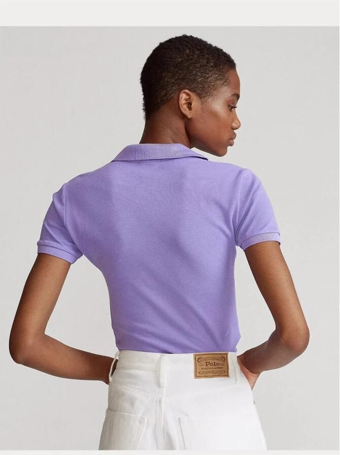 Polo Ralph Lauren Poloshirt van puur katoen met labelstitching model 'JULIE' - Foto 3
