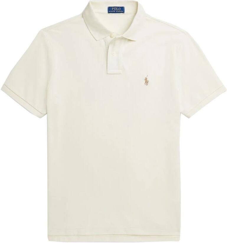 Polo Ralph Lauren Klassieke Piqué Katoenen Poloshirt Beige Heren