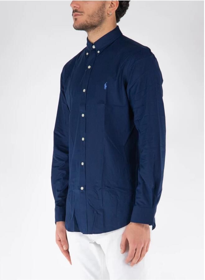 Polo Ralph Lauren Blauwe Button-Down Overhemd met Handtekening Pony Blue Heren - Foto 9