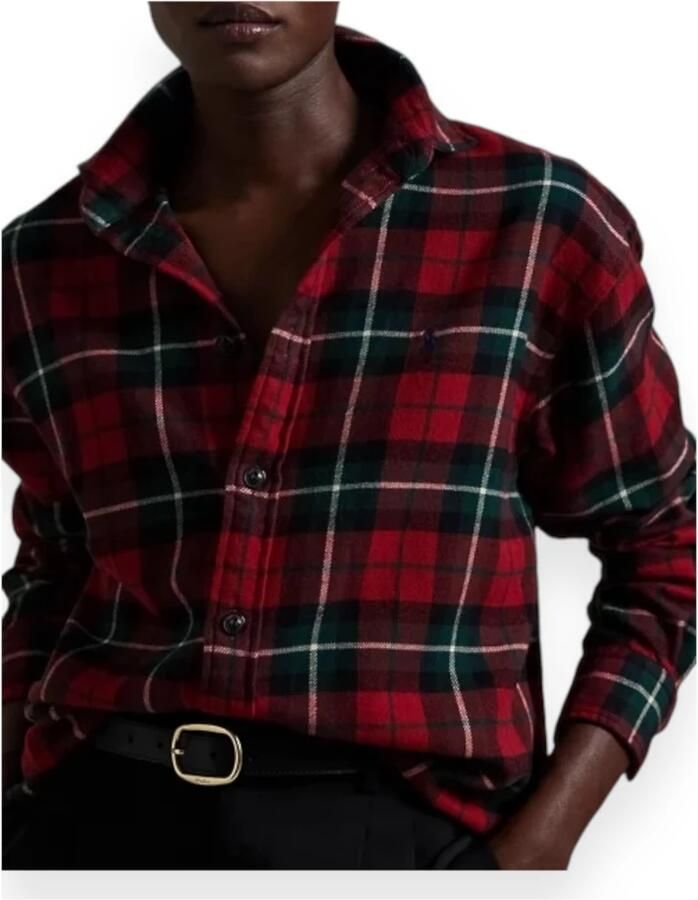 Polo Ralph Lauren Regular fit overhemdblouse met logostitching