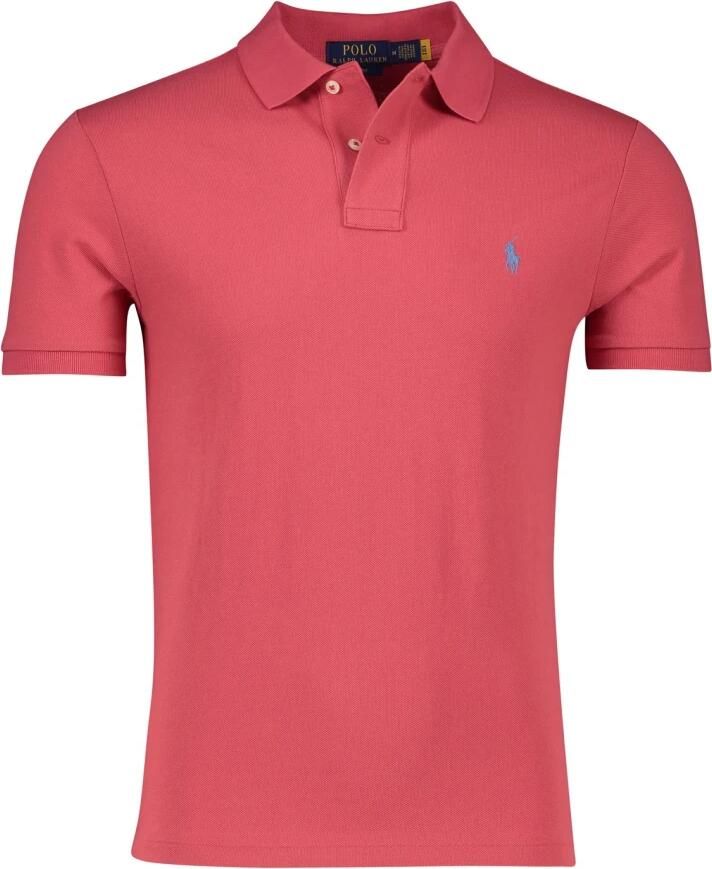 Ralph Lauren Rood Polo T-shirt Korte Mouw Slim Fit Red Heren