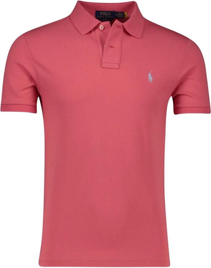 Ralph Lauren Koraalrode Katoenen Poloshirt Met Borduursel Red Heren