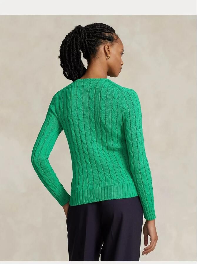 Polo Ralph Lauren Gebreide pullover met kabelpatroon model 'JULIANNA' - Foto 4