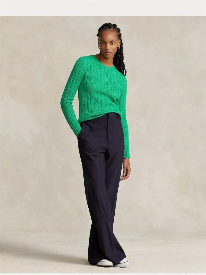 Polo Ralph Lauren Gebreide pullover met kabelpatroon model 'JULIANNA' - Foto 3