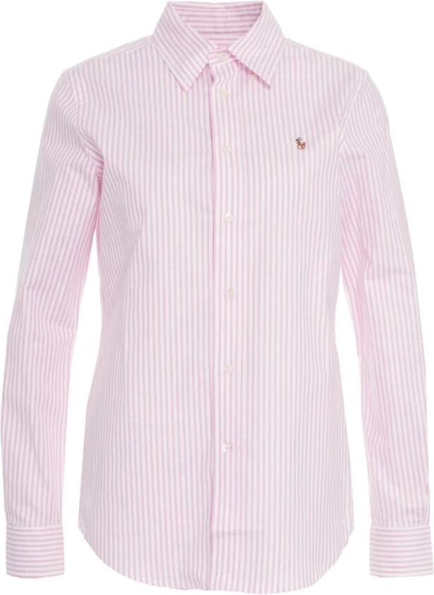 Polo Ralph Lauren Roze Gestreept Slim Fit Overhemd Pink Dames - Foto 3