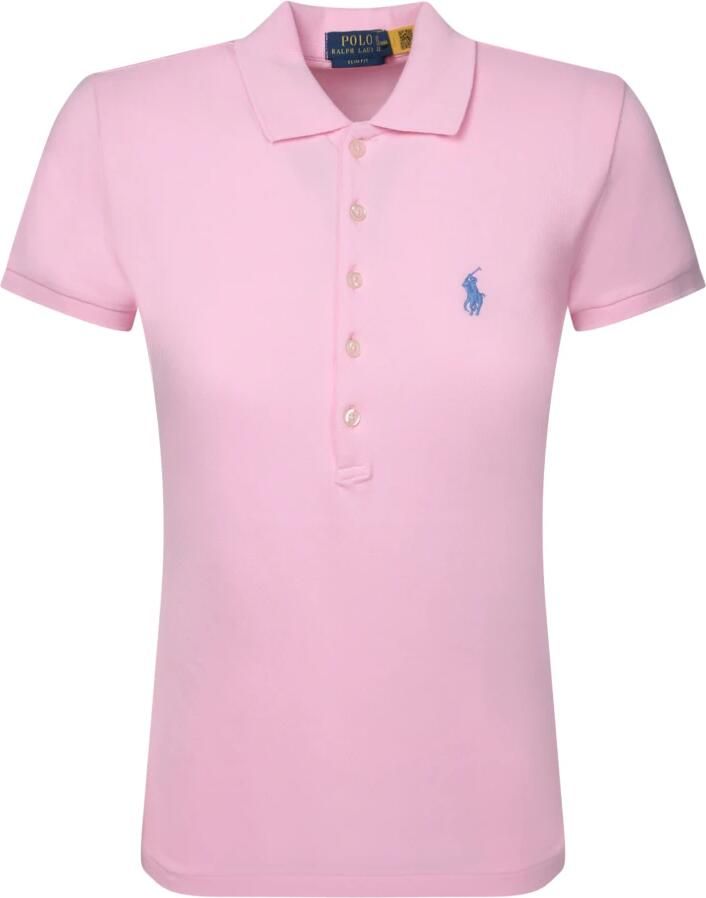 Polo Ralph Lauren Poloshirt van puur katoen met labelstitching model 'JULIE'