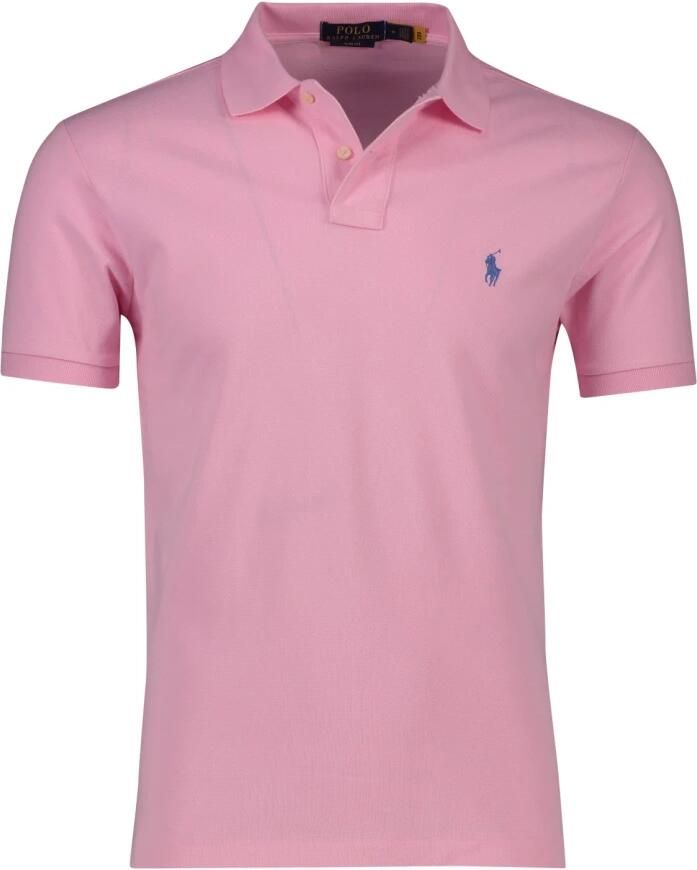 Polo Ralph Lauren Polo shirt met logo borduursel en geribbelde kraag en manchetten Pink Heren - Foto 5