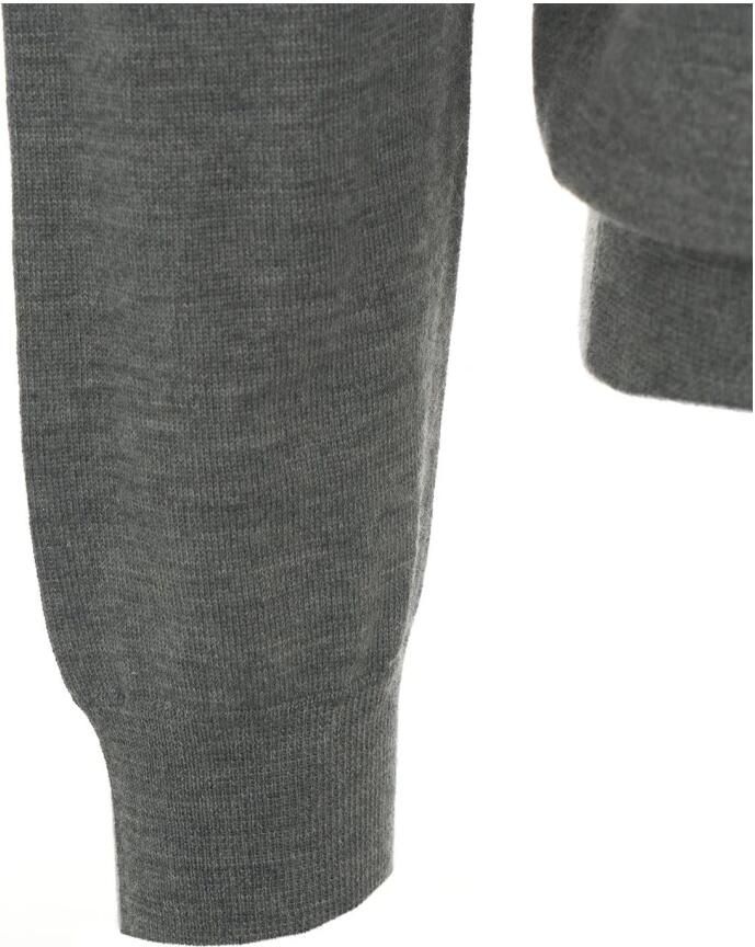 Polo Ralph Lauren Geribbelde gebreide trui ronde hals logo borduurwerk Gray Heren - Foto 2