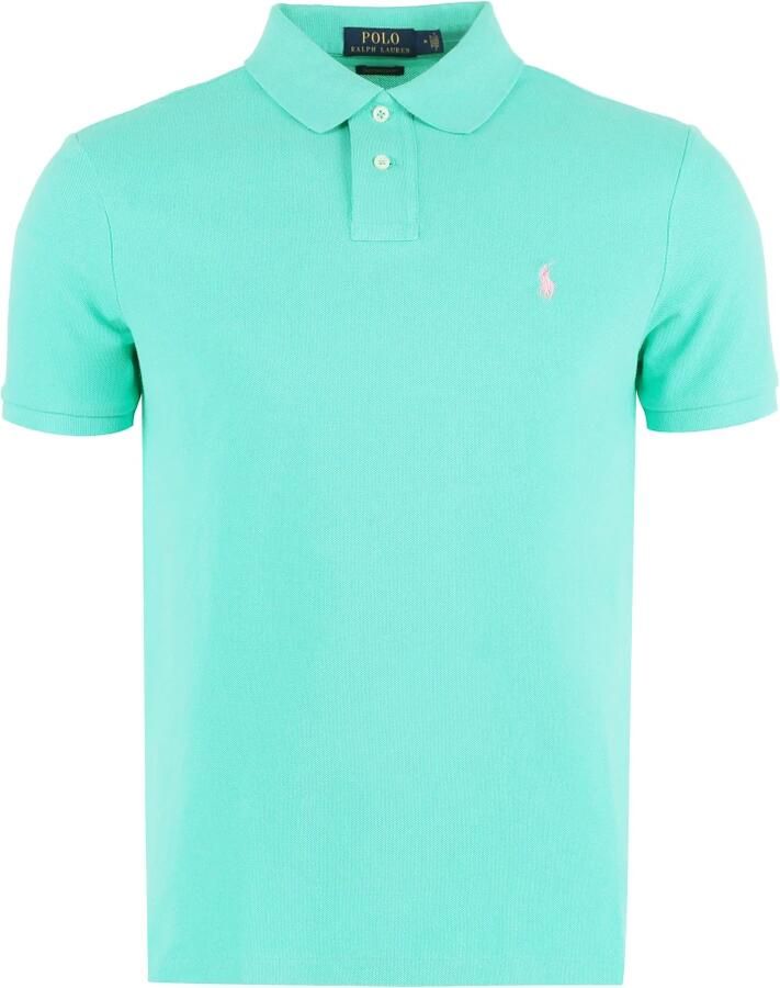 Polo Ralph Lauren Slim Fit Katoenen Polo Shirt Green Heren - Foto 4