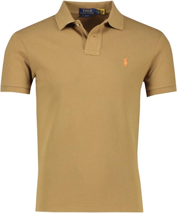 Polo Ralph Lauren Slim Fit Kortemouw Poloshirt Brown Heren