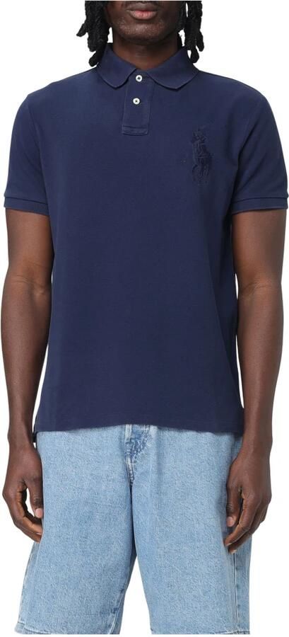 Polo Ralph Lauren Blauw Poloshirt met Grote Pony Blue Heren