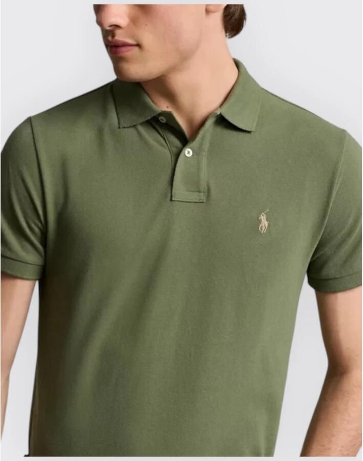 Polo Ralph Lauren Militair Groene Slim Fit Polo Shirt Green Heren - Foto 2