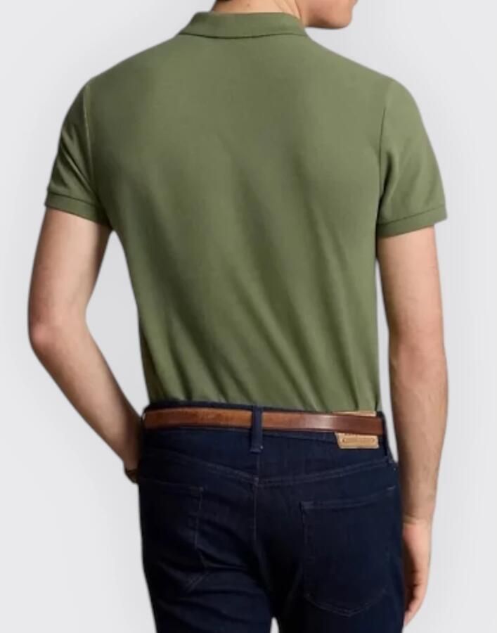 Polo Ralph Lauren Militair Groene Slim Fit Polo Shirt Green Heren - Foto 3