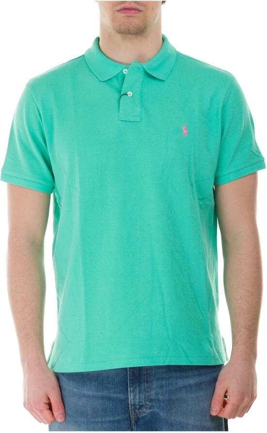 Polo Ralph Lauren Slim Fit Katoenen Polo Shirt Green Heren - Foto 3
