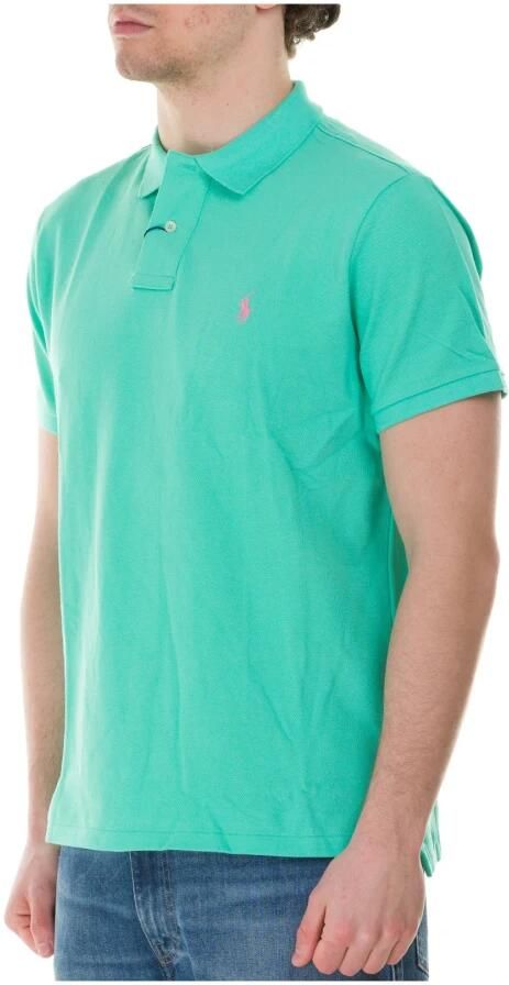Polo Ralph Lauren Slim Fit Katoenen Polo Shirt Green Heren - Foto 6