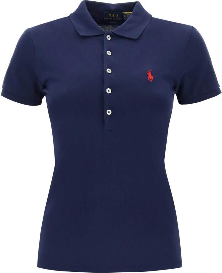Polo Ralph Lauren Slim fit poloshirt met logostitching model 'JULIE' - Foto 6