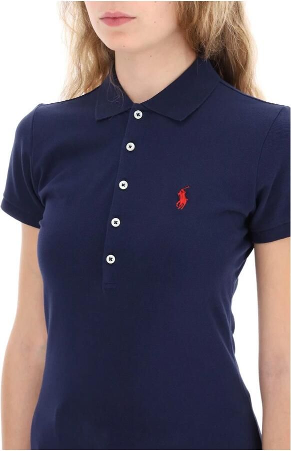 Polo Ralph Lauren Slim fit poloshirt met logostitching model 'JULIE' - Foto 3