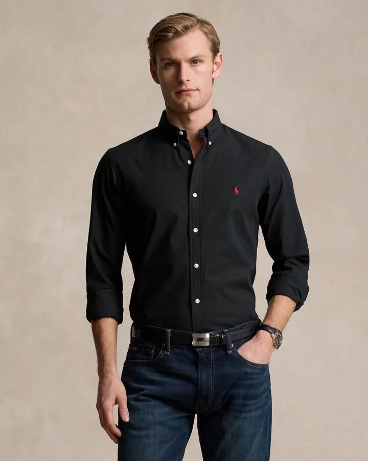 Polo Ralph Lauren Zwarte Button-Down Shirt met Handtekening Pony Black Heren - Foto 3