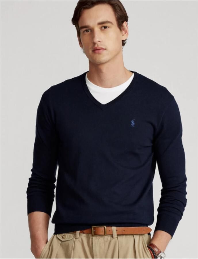 Polo Ralph Lauren Ralph Lauren trui v-hals Slim Fit katoen zwart - Foto 3